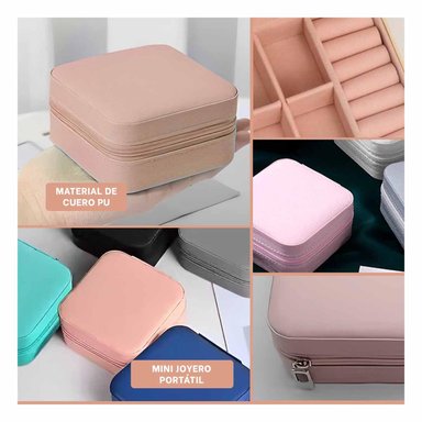 PACK4 JOYERO PORTATIL DIVISIONES EN MELON Y+REGALO STICKERS