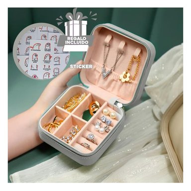 PACK6 CAJITA COLLARES FEMENINO EN GRIS Y+REGALO STICKERS