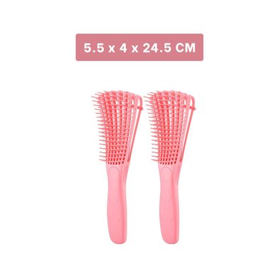 PACK2 PEINE DESENREDANTE PARA CABELLO CON AGARRE COMODO ROSA
