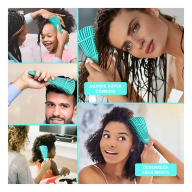 PACK4 PEINE DE CUERPO HUECO PARA PELO VERD Y+REGALO STICKERS