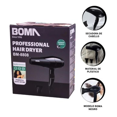 PACK6 MAQUINA PARA SECAR EL PELO MOJADO EN NEGRO