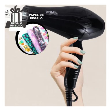 SECADORA PARA PELUQUERIA EN NEGRO Y+PAPEL DE REGALO
