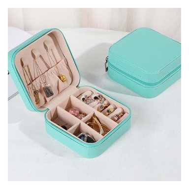 PACK2 JOYERO CIERRE Y PORTABLE TURQUEZA Y+REGALO STICKERS