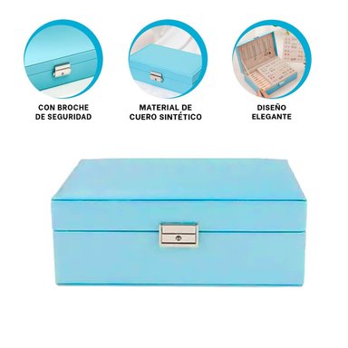 PACK12 ESTUCHE FUNCIONAL PARA JOYAS EN COLOR CELESTE