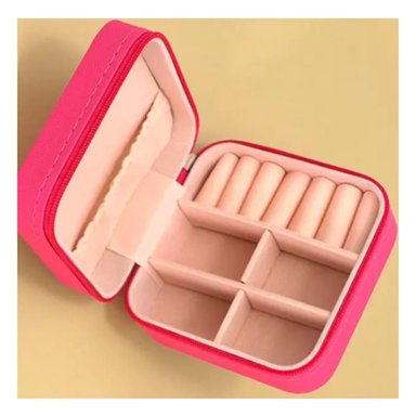 PACK2 JOYERO CIERRE Y PORTABLE FUCSIA Y+REGALO STICKERS