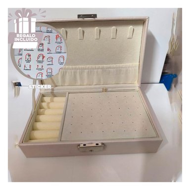 PACK6 CAJA PARA JOYAS DINAMICO BEIGE Y+REGALO STICKERS