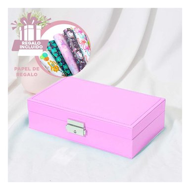 PACK12 ESTUCHE PARA JOYERIA ROSADO Y+PAPEL DE REGALO