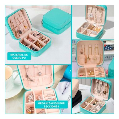 PACK4 JOYERO PORTATIL DIVISION EN TURQUEZA Y+REGALO STICKERS