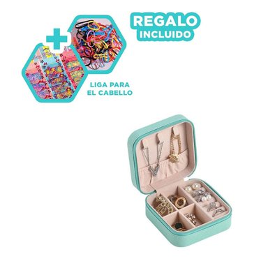 CAJITA PARA GUARDAR COLLARES TURQUEZA Y+LIGAS DE REGALO