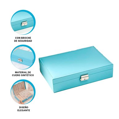 PACK6 CAJA DINAMICA RECTANGULAR PARA JOYAS EN TONO CELESTE