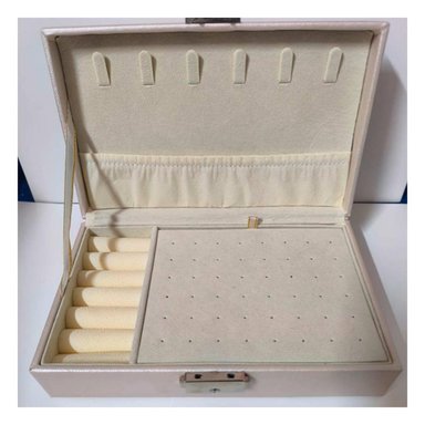 PACK2 JOYERO ORGANIZADOR PARA ANILLOS DE COLOR BEIGE