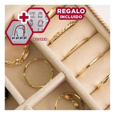 PACK12 COFRE PORTATIL PARA JOYAS VINO Y+REGALO STICKERS