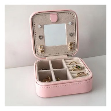 PACK4 COFRE PEQUEÑO DE VIAJE ROSADO Y+PAPEL DE REGALO