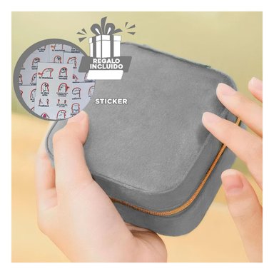 PACK6 COFRE PEQUEÑO DE VIAJE PLOMO Y+REGALO STICKERS