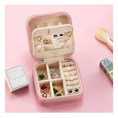 PACK12 CAJA ORGANIZADORA PARA VIAJES DE COLOR ROSADO