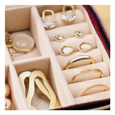 PACK4 COFRE ORGANIZADOR DE JOYERÍA DE COLOR VINO