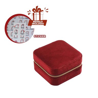 JOYERO PARA VIAJE DE COLOR VINO Y+REGALO STICKERS