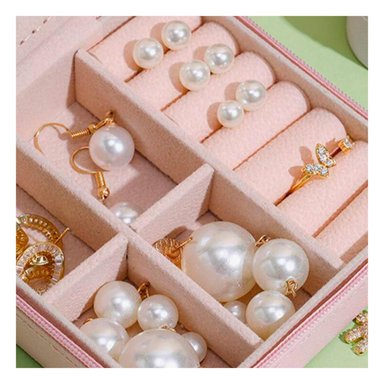 JOYERO PEQUEÑO PARA VIAJES BLANCO Y+PAPEL DE REGALO