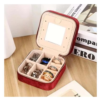 PACK4 COFRE ORGANIZADOR DE JOYERÍA DE COLOR VINO