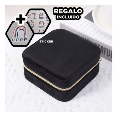 PACK6 COFRE MINI PARA VIAJES NEGRO Y+REGALO STICKERS