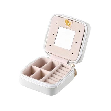 PACK2 JOYERO PORTATIL PARA LLEVAR JOYAS DE COLOR BLANCO