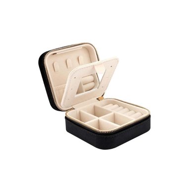 PACK2 JOYERO PORTATIL PARA ORGANIZAR NEGRO Y+PAPEL DE REGALO