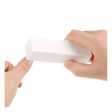 PACK2 HERRAMIENTA RESISTENTE DE UÑAS BLOQUE BLANCO PARA MANOS Y+REGALO STICKER - 2