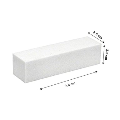 PACK2 HERRAMIENTA RESISTENTE DE UÑAS BLOQUE BLANCO PARA MANOS Y+REGALO STICKER - 4