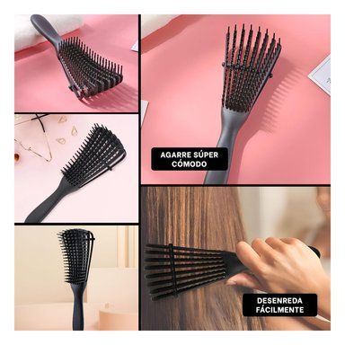 PACK4 PEINE DE CUERPO HUECO PARA PELO NEGR Y+REGALO STICKERS