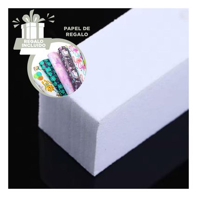 LIMA PARA UNAS PARA MANICURE BLANCO Y+PAPEL DE REGALO