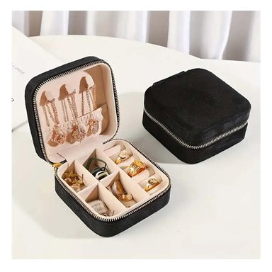 PACK4 JOYERO PORTATIL PARA ORGANIZAR NEGRO Y+REGALO STICKERS