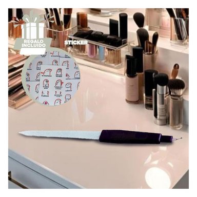 LIMA DE UNA PARA SPA EN COLOR NEGRO Y+REGALO STICKERS