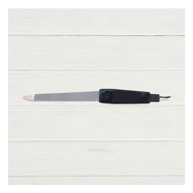 PACK4 PULIDOR ERGONOMICO DE UÑAS CON SACA CUTICULAS NEGRO Y PLATEADO Y+PAPEL REGALO - 5