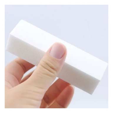 PACK2 ACCESORIO RESISTENTE DE UÑAS BLOQUE BLANCO PARA PULIDO Y+PAPEL REGALO - 5