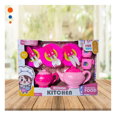 PACK12 COLECCION DE UTENSILIOS DE TE CON TETERAS PLATOS Y CUBIERTOS PARA JUEGO Y+REGALO STICKER - 5