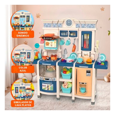 ESPACIO DE COCINA INFANTIL CON ACCESORIOS PARA JUEGO DE ROL Y+PAPEL REGALO - 3