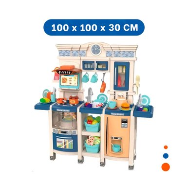 ESPACIO DE COCINA INFANTIL CON ACCESORIOS PARA JUEGO DE ROL Y+PAPEL REGALO - 4