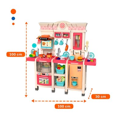 AREA DE COCINA INFANTIL CON ACCESORIOS PARA JUEGO CREATIVO EN CASA Y+REGALO STICKER - 4