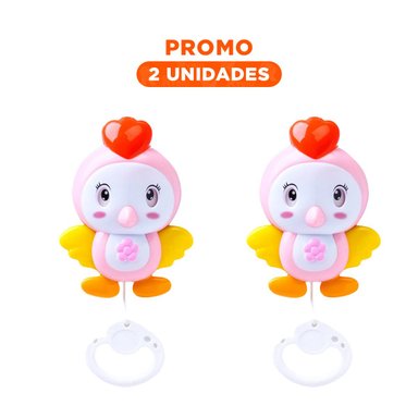 PACK2 ACCESORIO INFANTIL ROSADO CON PAJARO SONORO PARA DESCANSO DEL BEBE