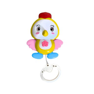 MOVIL DECORATIVO MUSICAL AMARILLO CON PAJARO PARA AMBIENTE CALMADO Y+PAPEL REGALO