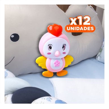PACK12 ELEMENTO DE CUNA ROSADO CON SONIDO MUSICAL DELICADO Y CONTINUO