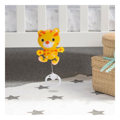 ADORNO MUSICAL TIGRE AMARILLO A CUERDA PARA CREAR UN ENTORNO CALMADO Y+LIGAS REGALO