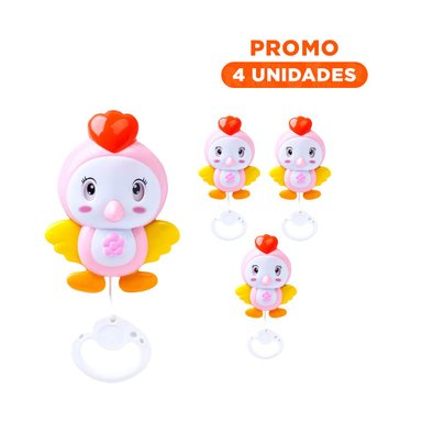 PACK4 FIGURA SONORA ROSADA PARA CUNA CON ESTILO INFANTIL DELICADO Y+REGALO STICKER