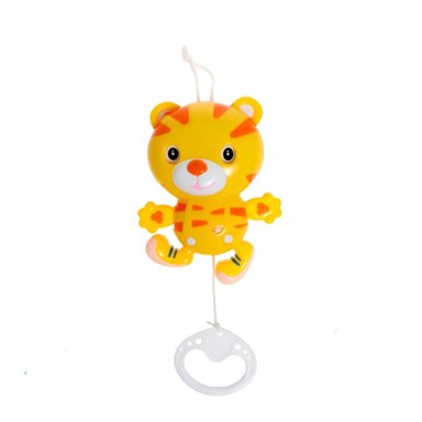 MOVIL TIGRE A CUERDA MUSICAL AMARILLO CON ESTILO INFANTIL Y+REGALO STICKER - 3