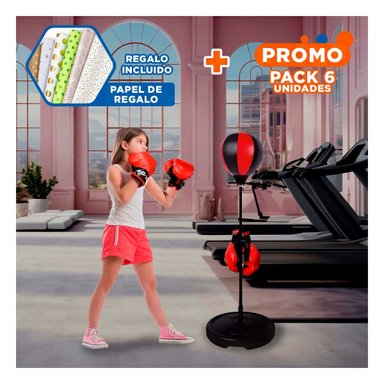 PACK6 SACO PERA DE BOXEO MODERNO DE NIÑOS Y+PAPEL DE REGALO