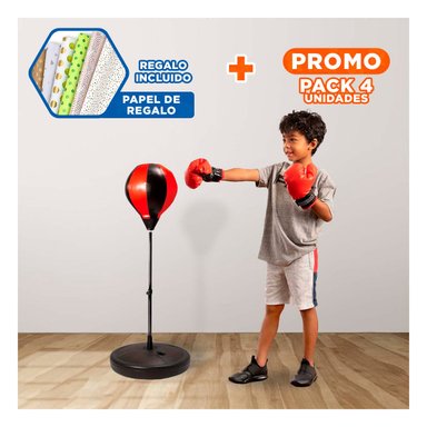 PACK4 SACO DE BOXEO INTERACTIVO DE NIÑOS Y+PAPEL DE REGALO