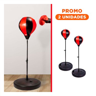 PACK2 PERA DE BOXEO PARA NINOS ACTIVOS EN NEGRO Y ROJO