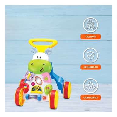 ANDADOR CAMINADOR DISENO HIPOPOTAMO MULTICOLOR INFANTIL