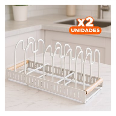 PACK2 ESTANTE EXPANDIBLE DE TAPAS BLANCO Y+REGALO STICKERS