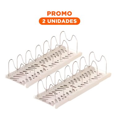 PACK2 SOPORTE MULTIFUNCIONAL PARA SARTENES OVALADO EN BLANCO